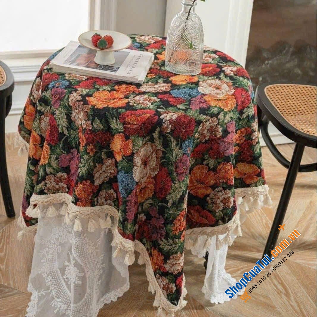 Khăn trải bàn Jacquard Bohemian.