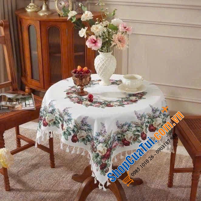 Khăn trải bàn Giáng sinh cao cấp Size 180x280cm.