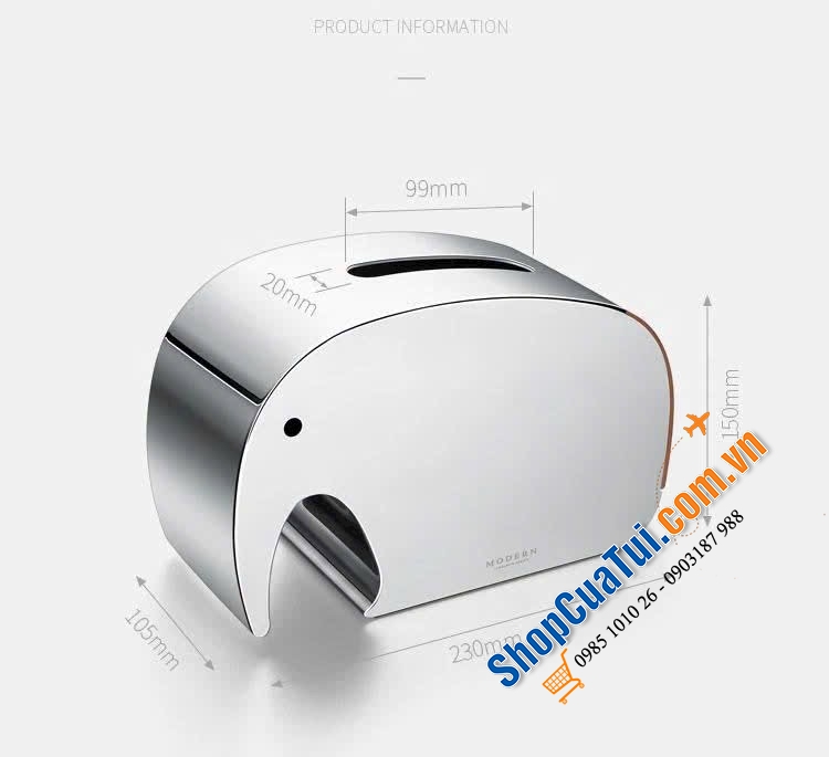 HỘP GIẤY ĂN MODERN HÌNH CON VOI – NHỎ GỌN NHƯNG NÂNG TẦM KHÔNG GIAN SỐNG.