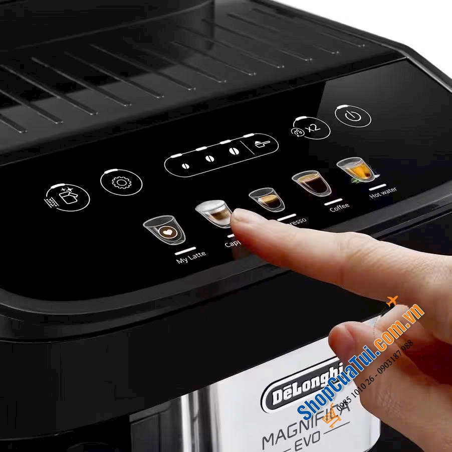 MÁY PHA CÀ PHÊ DELONGHI MAGNIFICA EVO ECAM290.61.B MÀU ĐEN - Made in Romania.