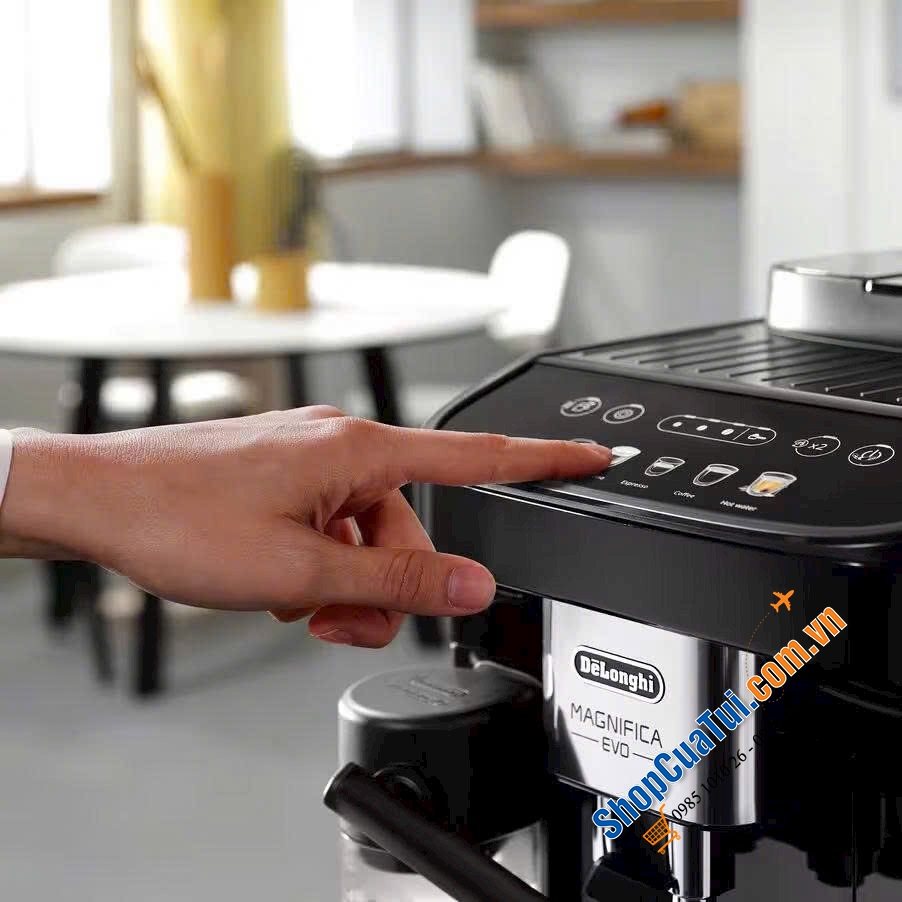 MÁY PHA CÀ PHÊ DELONGHI MAGNIFICA EVO ECAM290.61.B MÀU ĐEN - Made in Romania.