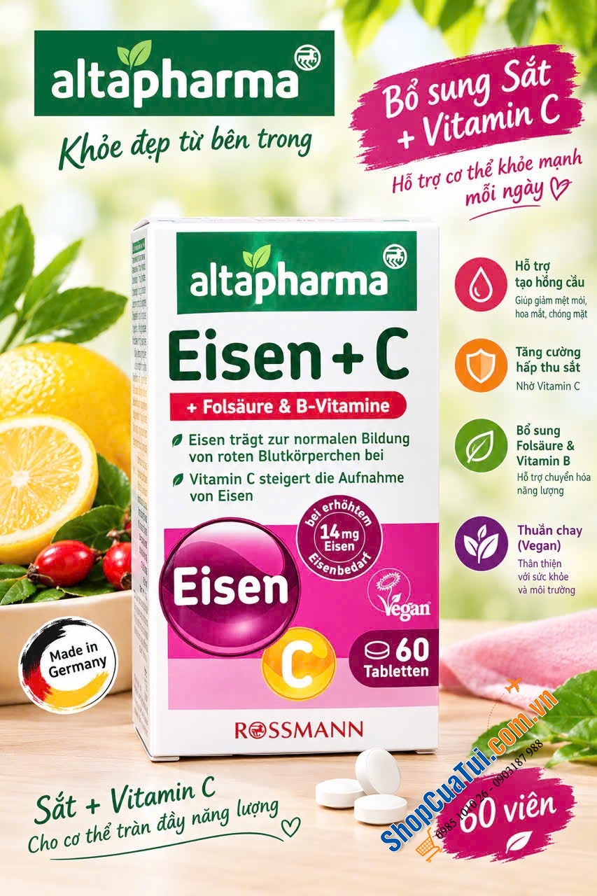 Viên Bổ sung Sắt Altapharma Eisen.