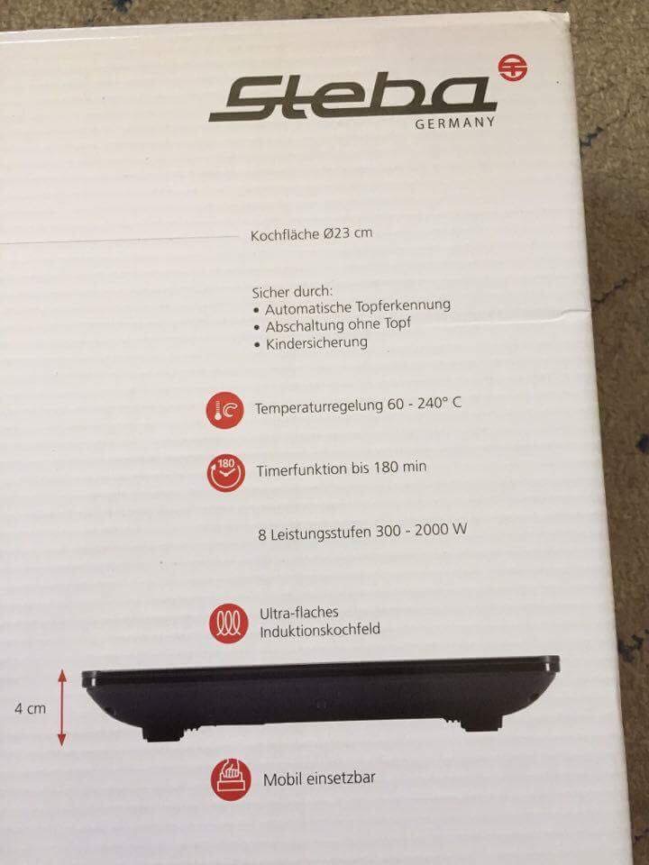 bếp đơn Steba IK 65 Slim mới ra nhất của nhãn hiệu Steba Germany