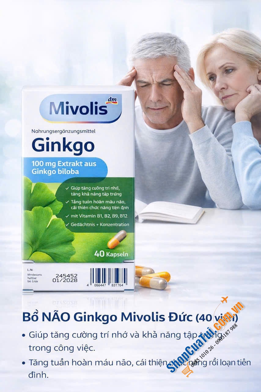 BỔ NÃO GINKGO MIVOLIS.