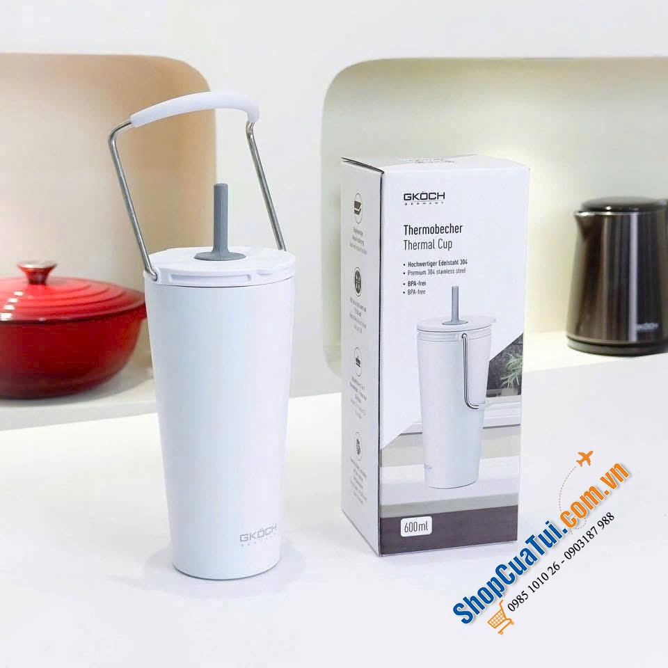 CỐC GIỮ NHIỆT GKÖCH 600ML – GIẢI PHÁP CHO NGƯỜI BẬN RỘN.