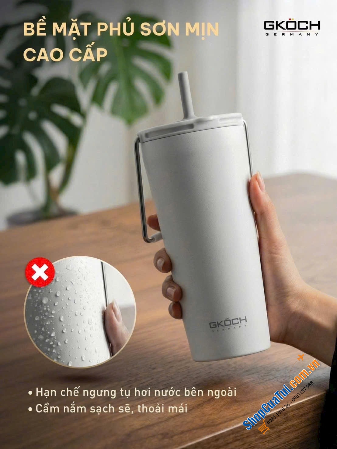 CỐC GIỮ NHIỆT GKÖCH 600ML – GIẢI PHÁP CHO NGƯỜI BẬN RỘN.