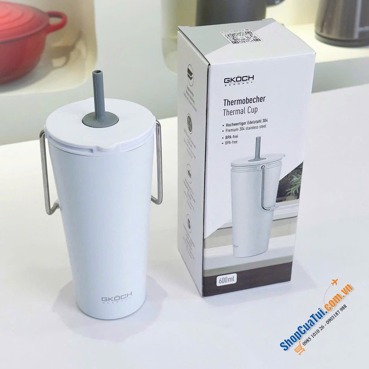 CỐC GIỮ NHIỆT GKÖCH 600ML – GIẢI PHÁP CHO NGƯỜI BẬN RỘN.