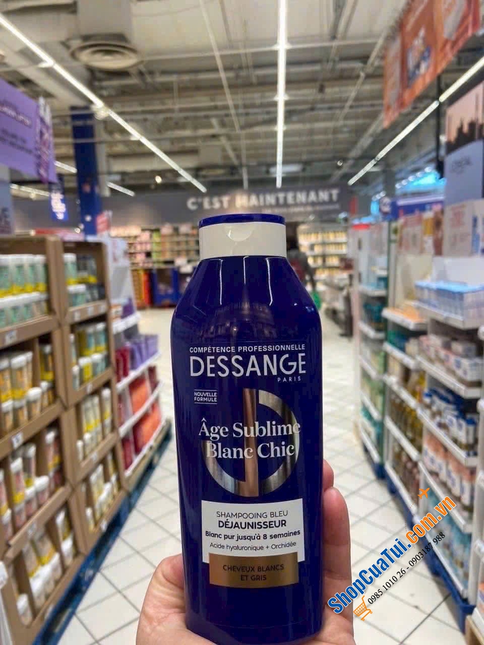 DẦU GỘI CHO TÓC BẠC DESSANGE AGE SUNLIME BLANC CHIC PHÁP.