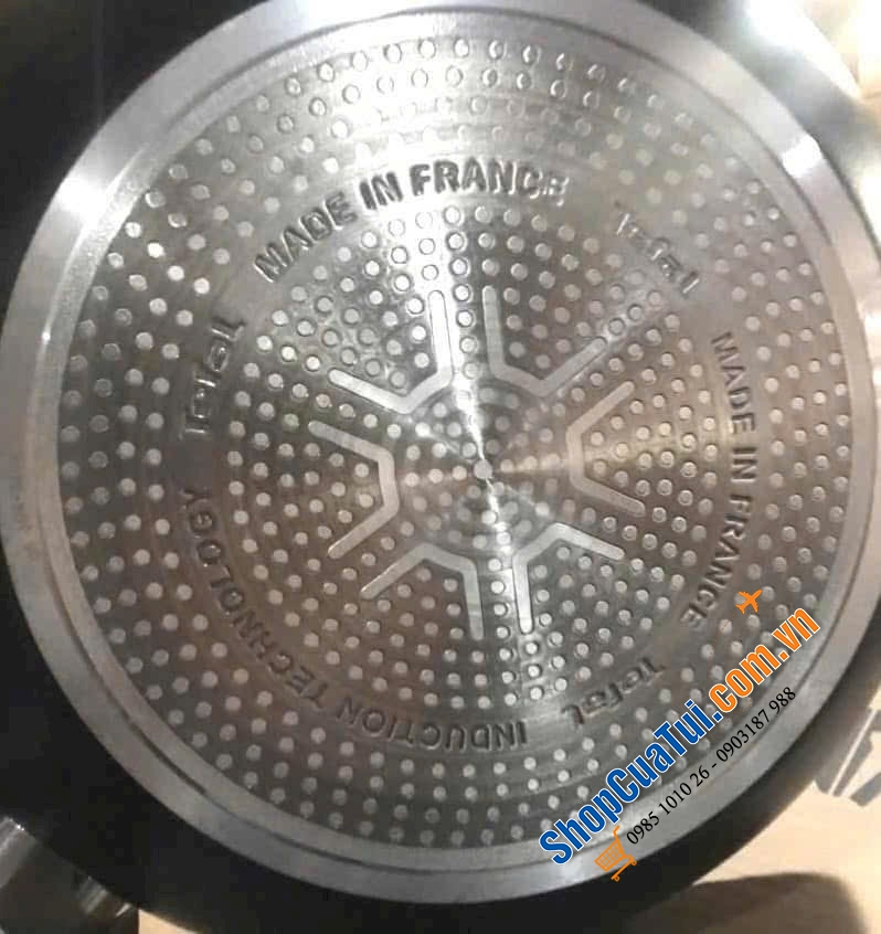 Chảo chống dính sâu lòng TEFAL Chef Titanium 28cm Made in France dập đáy.