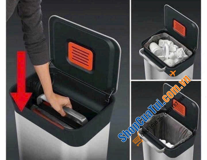 JOSEPH JOSEPH TITAN 30L – ĐỈNH CAO THÙNG RÁC THÔNG MINH CHUẨN ĐỨC: NÉN GẤP 3 LẦN, KHỬ MÙI TUYỆT ĐỐI.