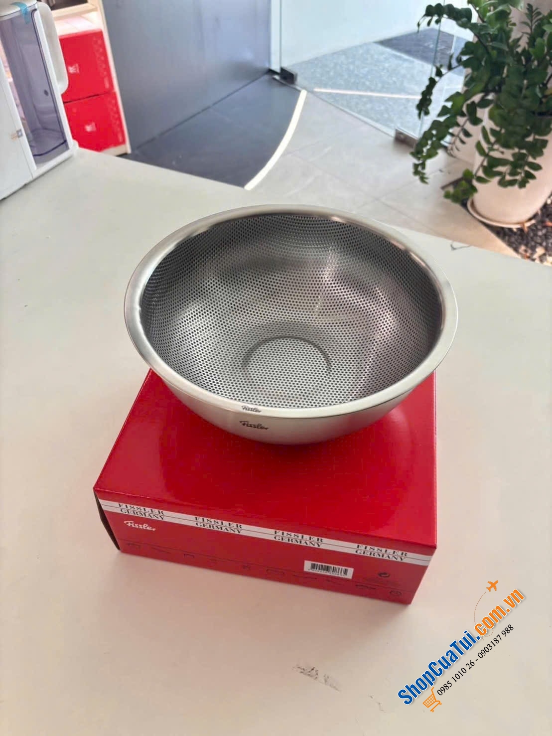 Bộ âu trộn và rổ inox Fissler Essen 24cm.