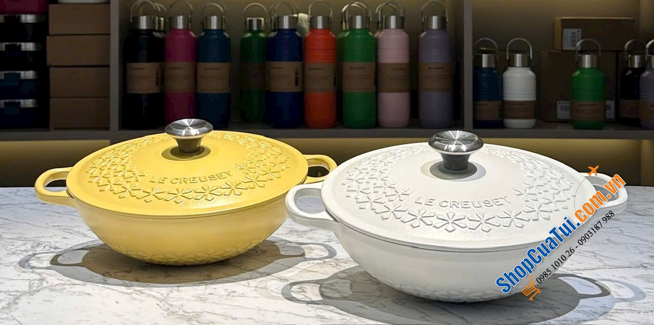 NỒI LE CREUSET MARMITE HOA MAI 22CM – ĐẸP TỪNG CHI TIẾT, SANG TỪNG GÓC BẾP.