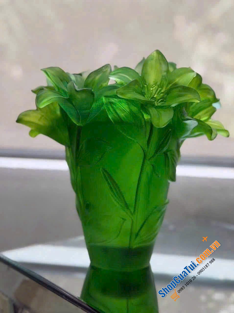 LỌ HOA LOA KÈN PHA LÊ – TUYỆT TÁC XANH CHO KHÔNG GIAN SỐNG.