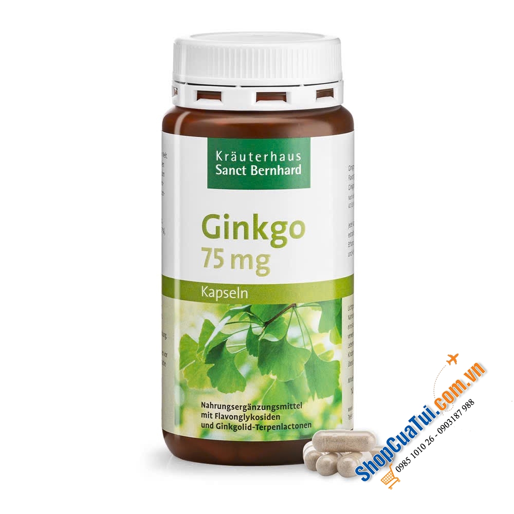 VIÊN BỔ NÃO GINKGO 75MG SANCT BERNHARD - lọ 240 viên.