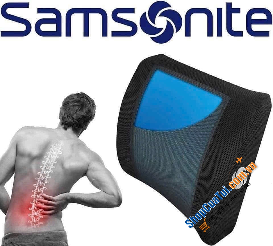 GỐI TỰA LƯNG SAMSONITE COOLING GEL – NGỒI ÊM, LƯNG THOẢI MÁI.
