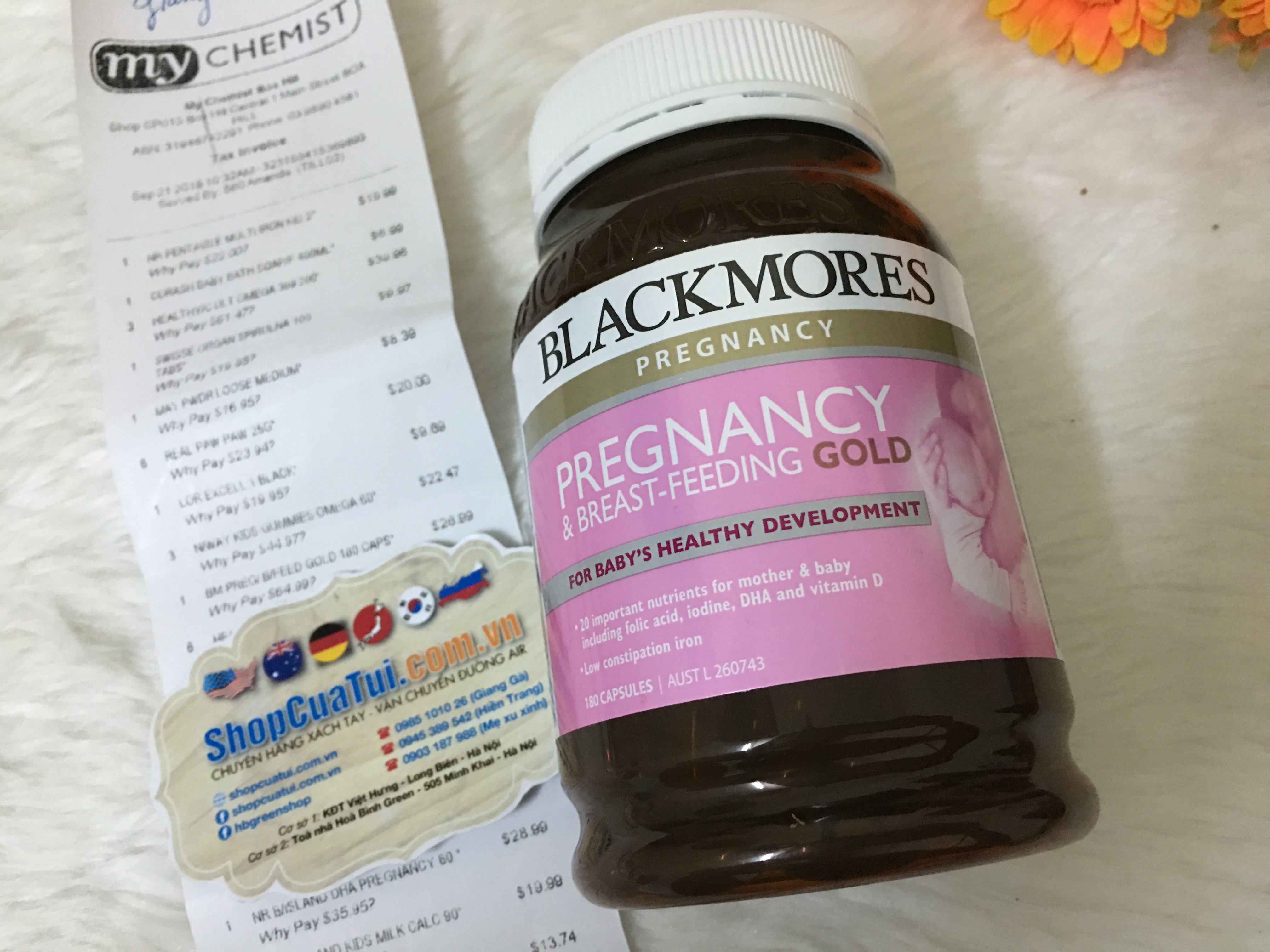 Vitamin tổng hợp Blackmores Pregnancy & Breast - Feeding Gold (Mẫu mới)- Blackmores cho bà bầu