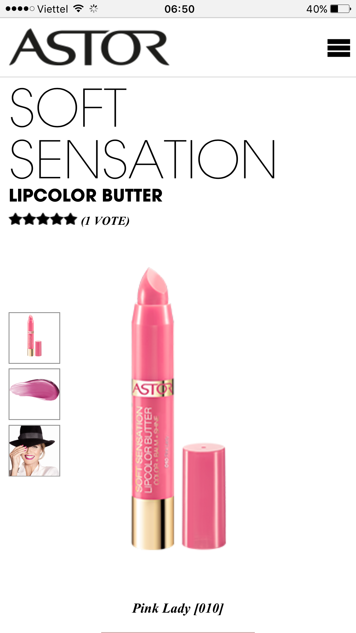 SON LÌ SOFT SENSATION BUTTER ASTOR của Đức