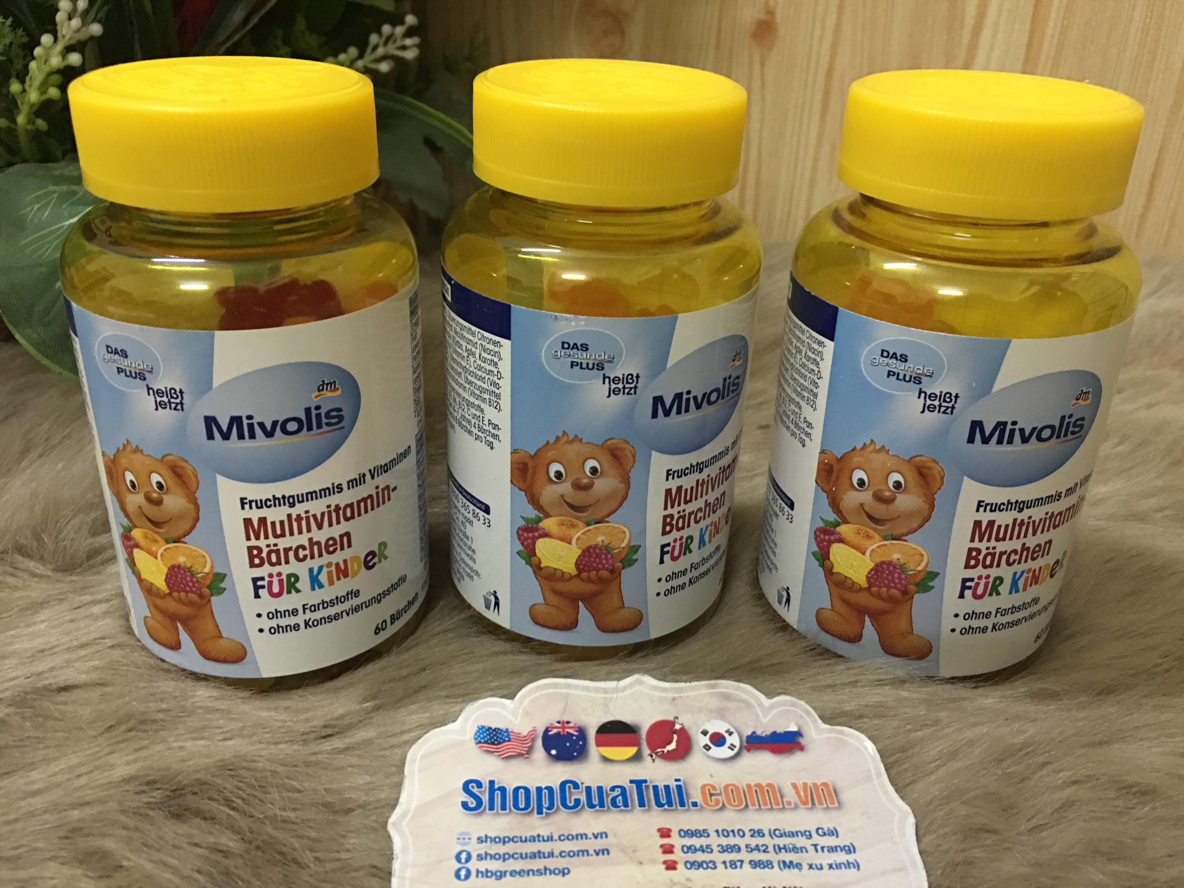 KẸO GẤU TRÁI CÂY VITAMIN TỔNG HỢP Das Gesunde Plus 60 viên