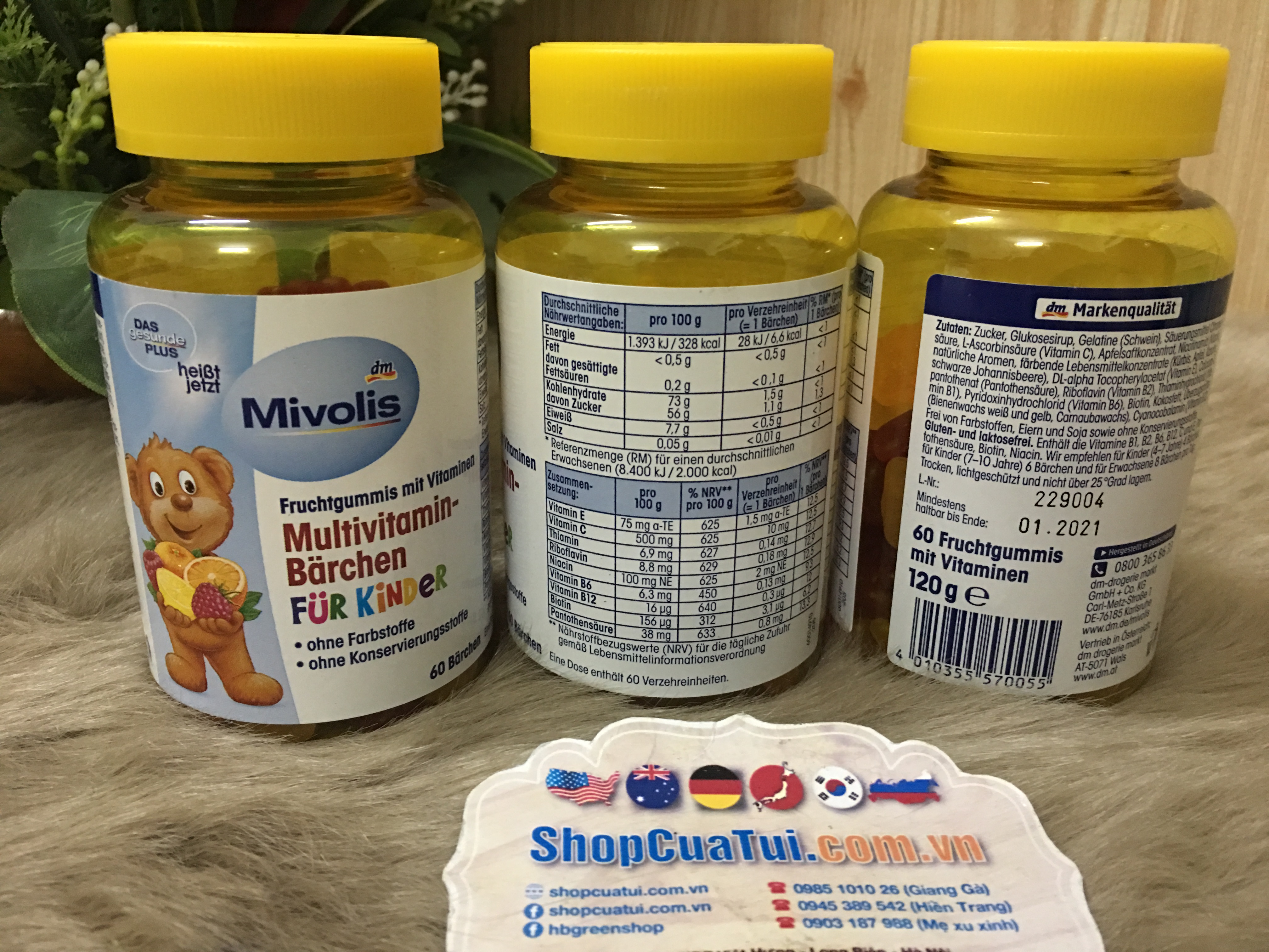 KẸO GẤU TRÁI CÂY VITAMIN TỔNG HỢP Das Gesunde Plus 60 viên