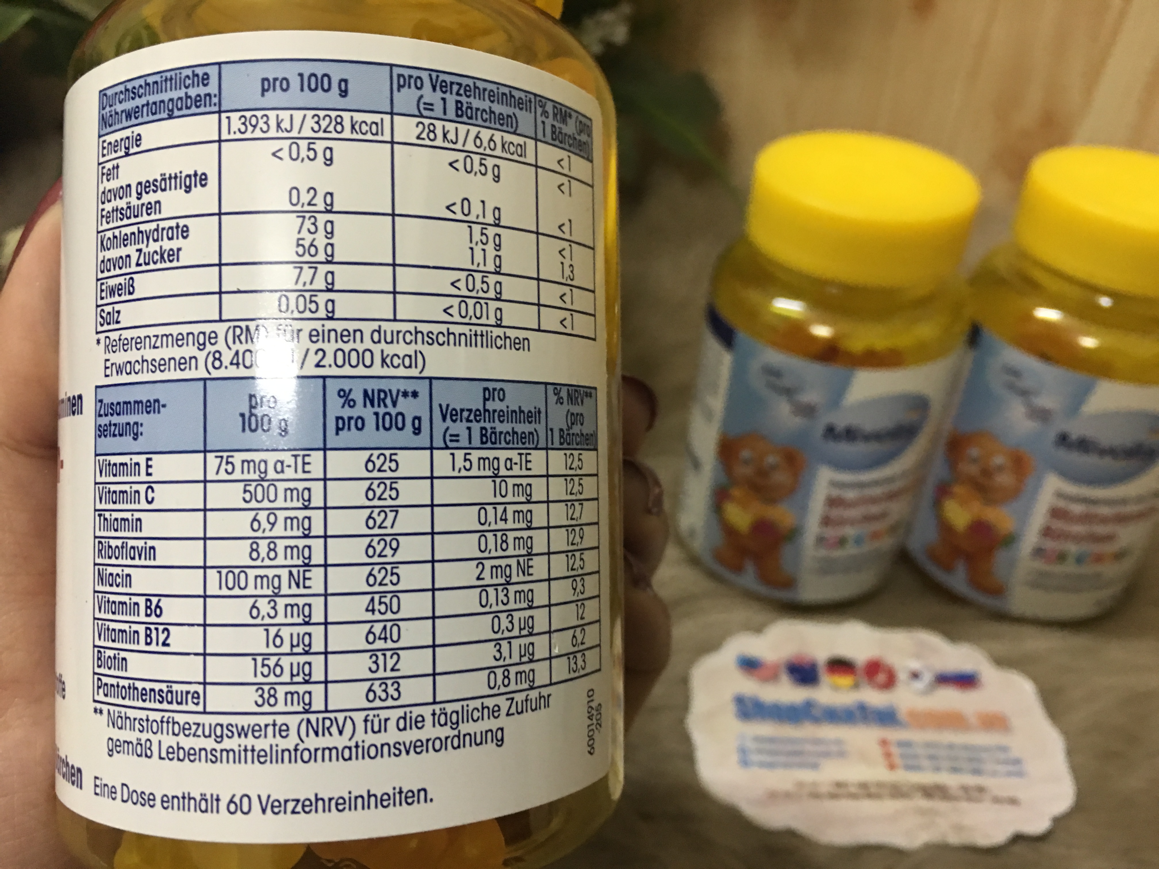 KẸO GẤU TRÁI CÂY VITAMIN TỔNG HỢP Das Gesunde Plus 60 viên