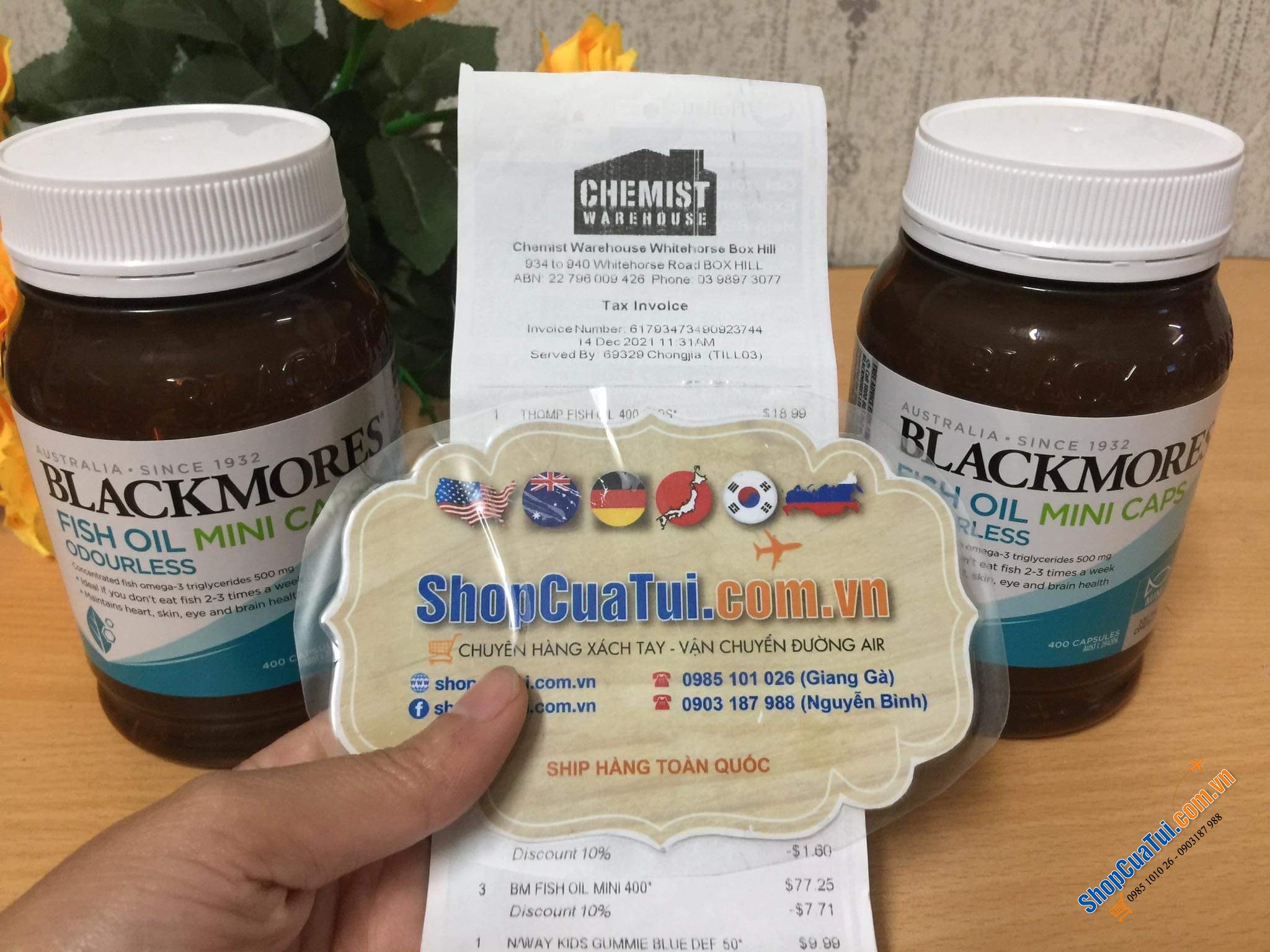 DẦU CÁ KHÔNG MÙI BLACKMORES ODOURLESS FISH OIL1000MG 400 VIÊN MINI