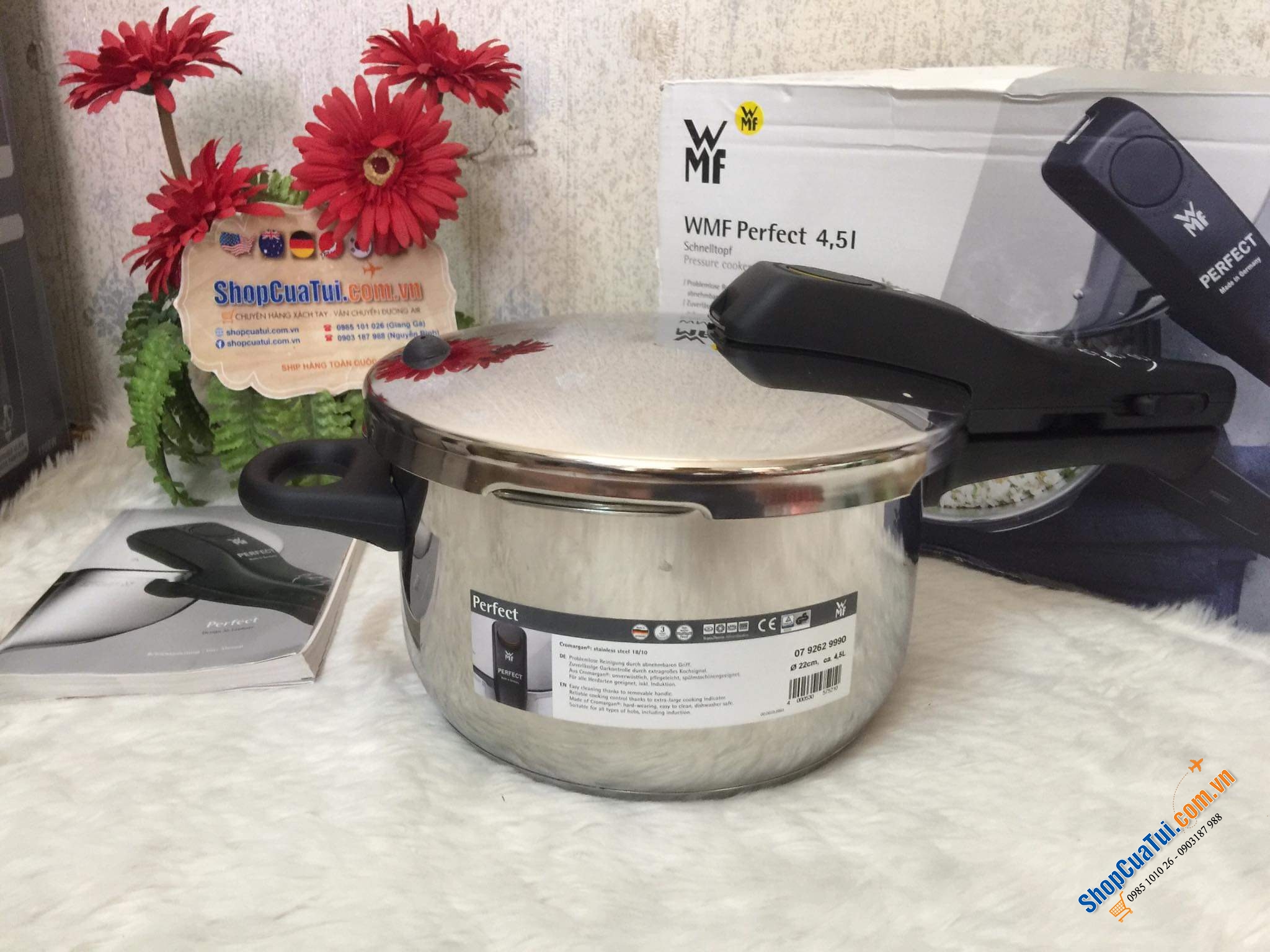 Nồi áp suất WMF dòng Perfect 22cm dung tích 4,5 Lít - Made in Germany