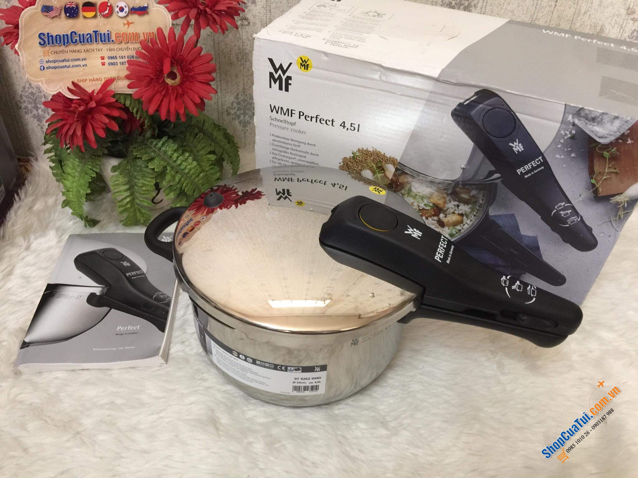 Nồi áp suất WMF dòng Perfect 22cm dung tích 4,5 Lít - Made in Germany
