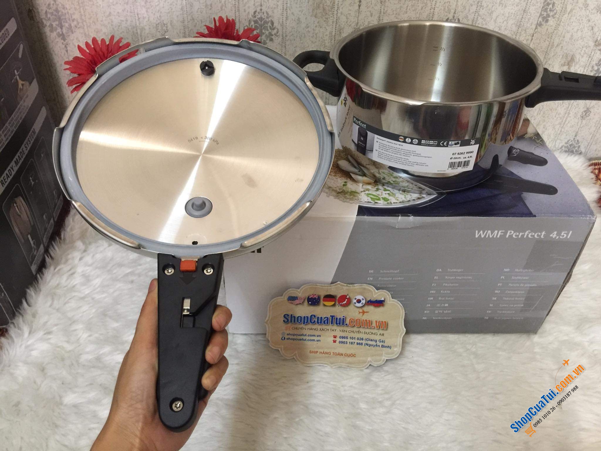 Nồi áp suất WMF dòng Perfect 22cm dung tích 4,5 Lít - Made in Germany