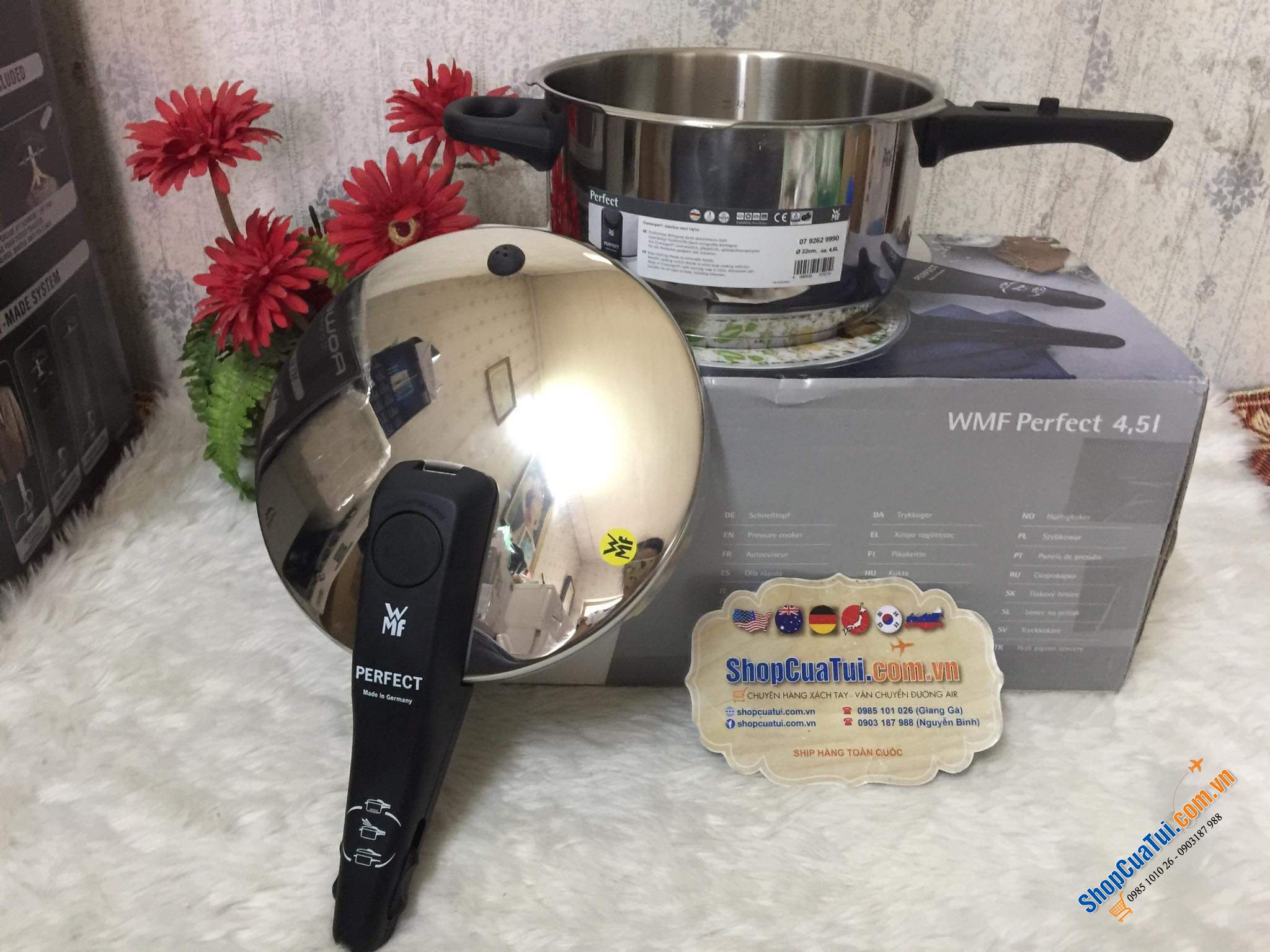 Nồi áp suất WMF dòng Perfect 22cm dung tích 4,5 Lít - Made in Germany