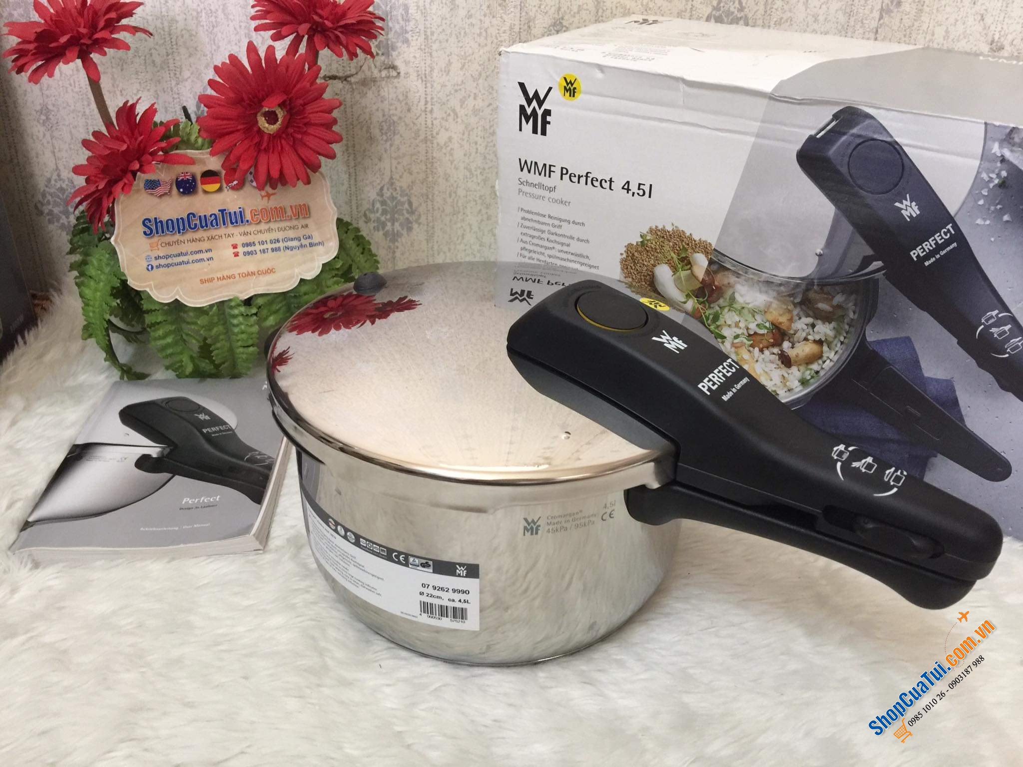 Nồi áp suất WMF dòng Perfect 22cm dung tích 4,5 Lít - Made in Germany