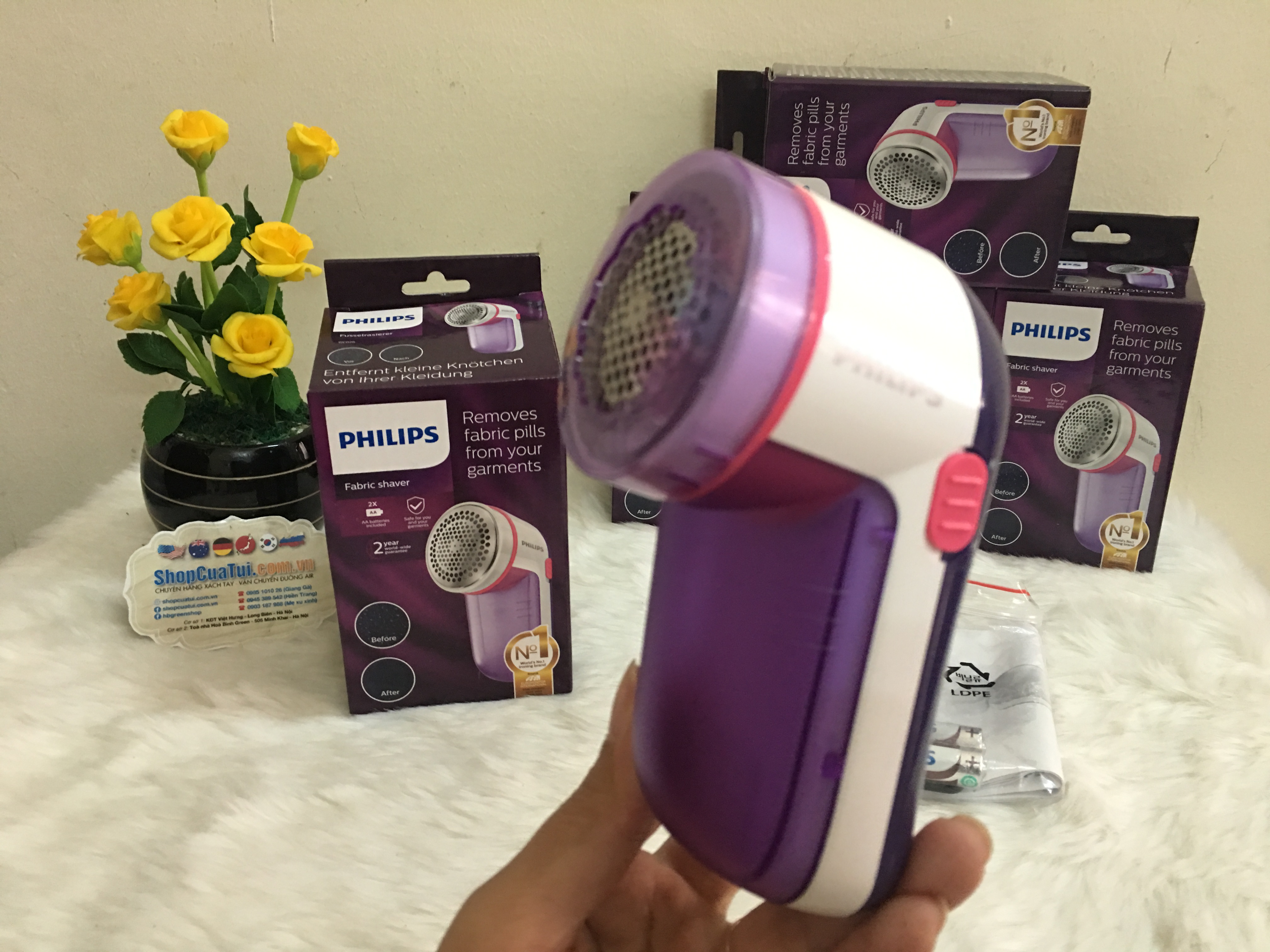 Máy cắt lông xù trên quần áo Philips