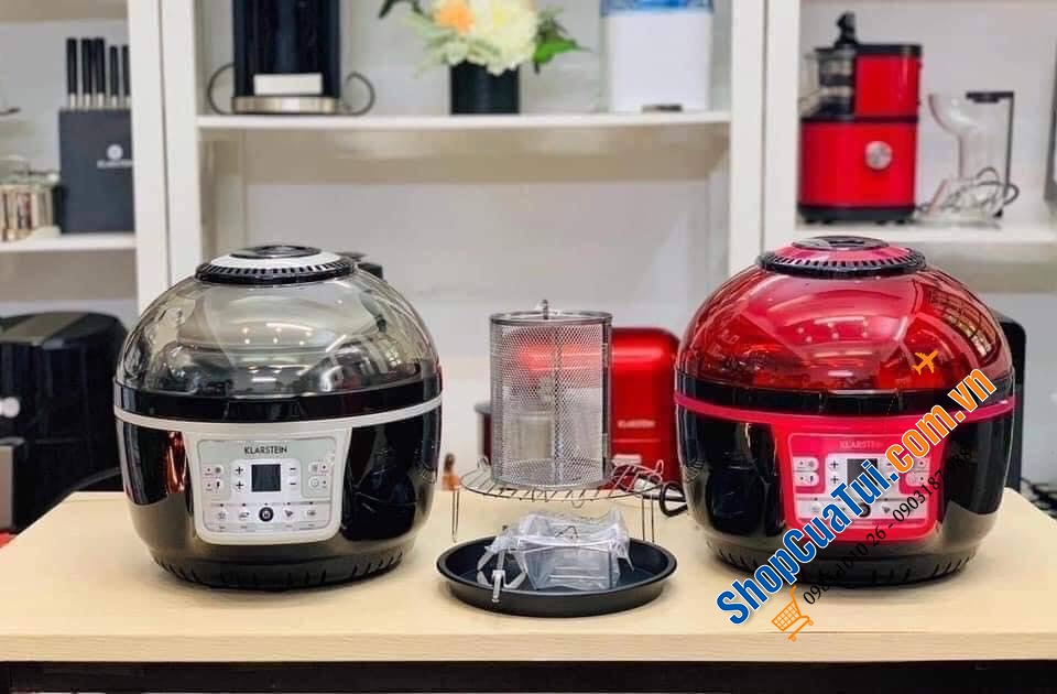 Nồi chiên nướng không dầu đời mới nhất Klarstein Turbo 9 lít