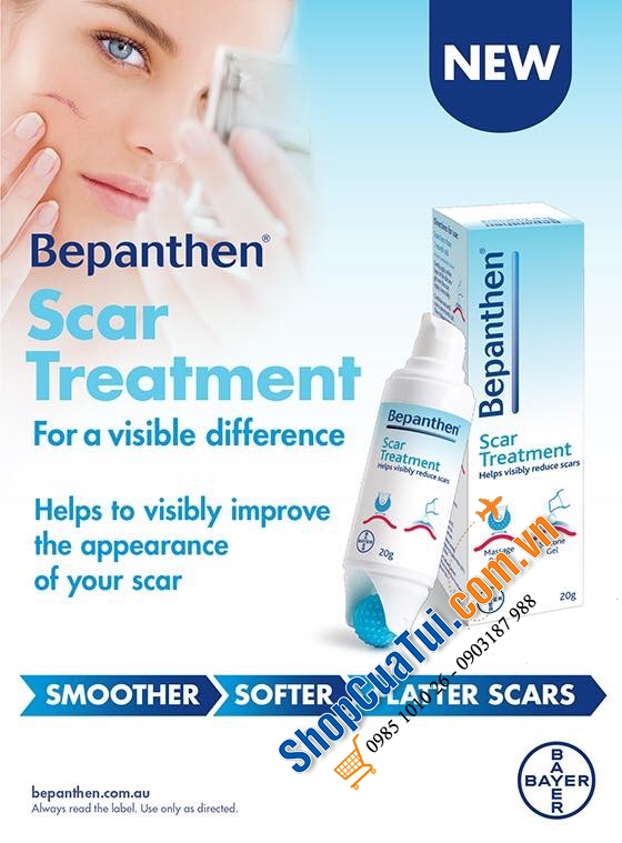 Kem trị sẹo CẤP TỐC Bepanthen Scar Treatment cho da mịn đẹp mờ sẹo