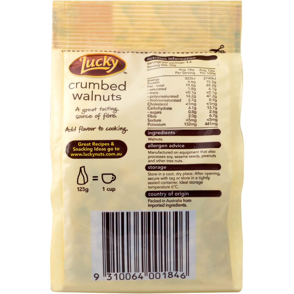 Hạt óc chó - Lucky Walnuts Crumbed 125g