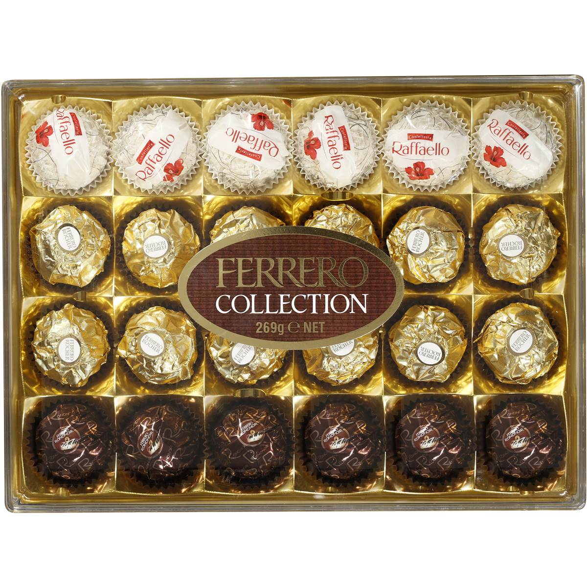 Ferrero Collection Chocolates Rocher Rondnoir Raffaello 24 viên - hộp 269g