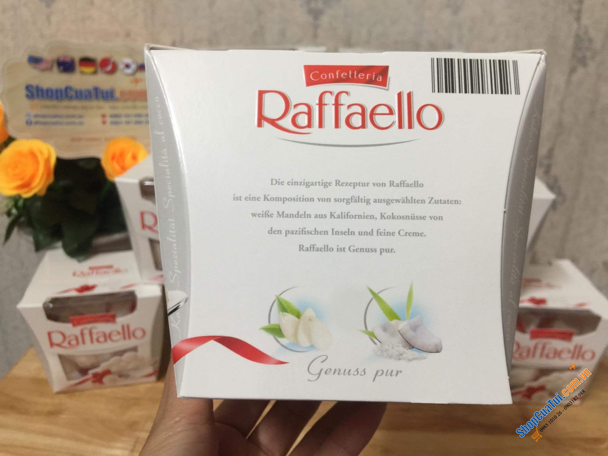 Kẹo Raffaello Socola bọc dừa 150g của ĐỨC - Ferrero Sô cô la