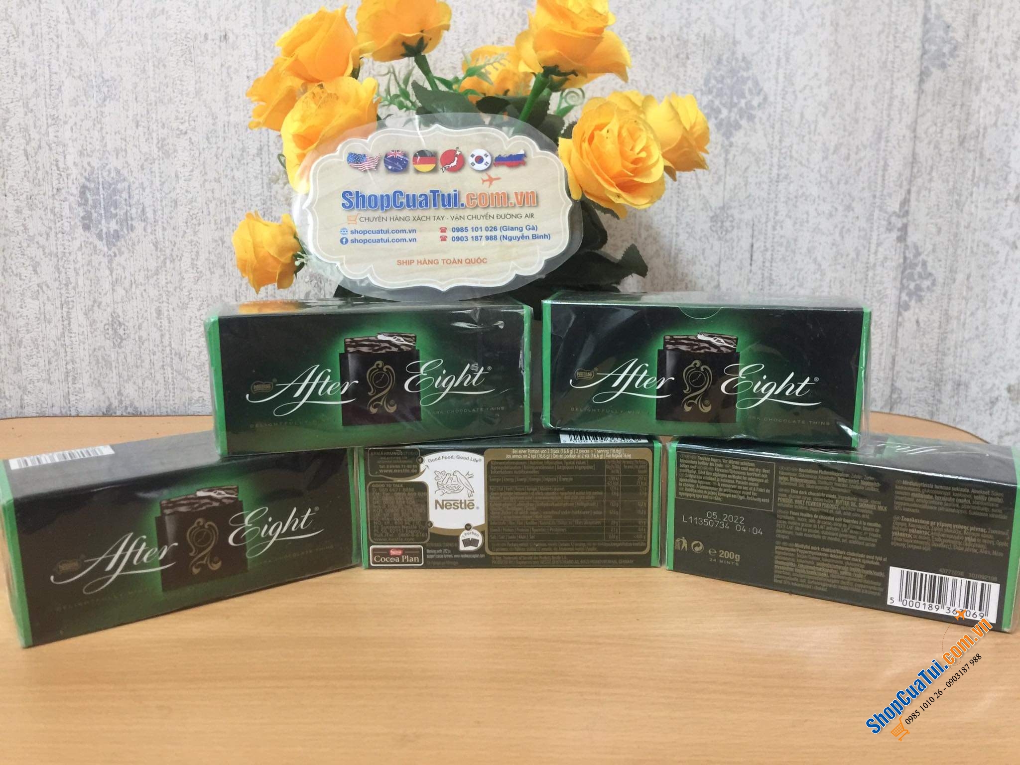 Sô cô la Nestlé After Eight Minzschokolade 200g - Sôcôla nhân bạc hà After Eight 200g – Đức