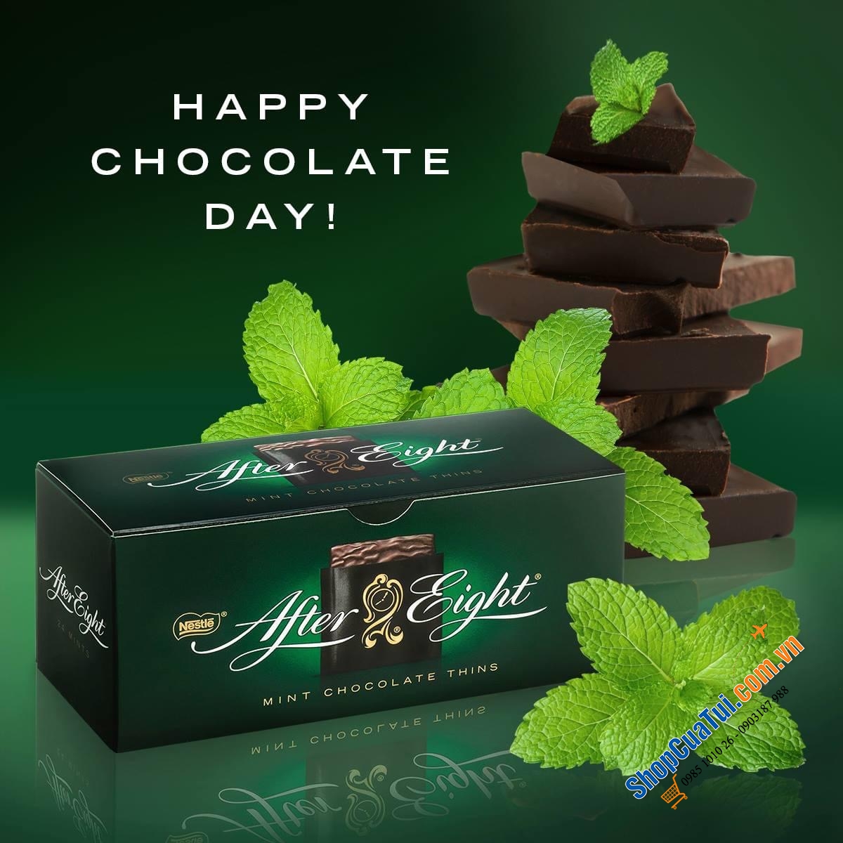 Sô cô la Nestlé After Eight Minzschokolade 200g - Sôcôla nhân bạc hà After Eight 200g – Đức