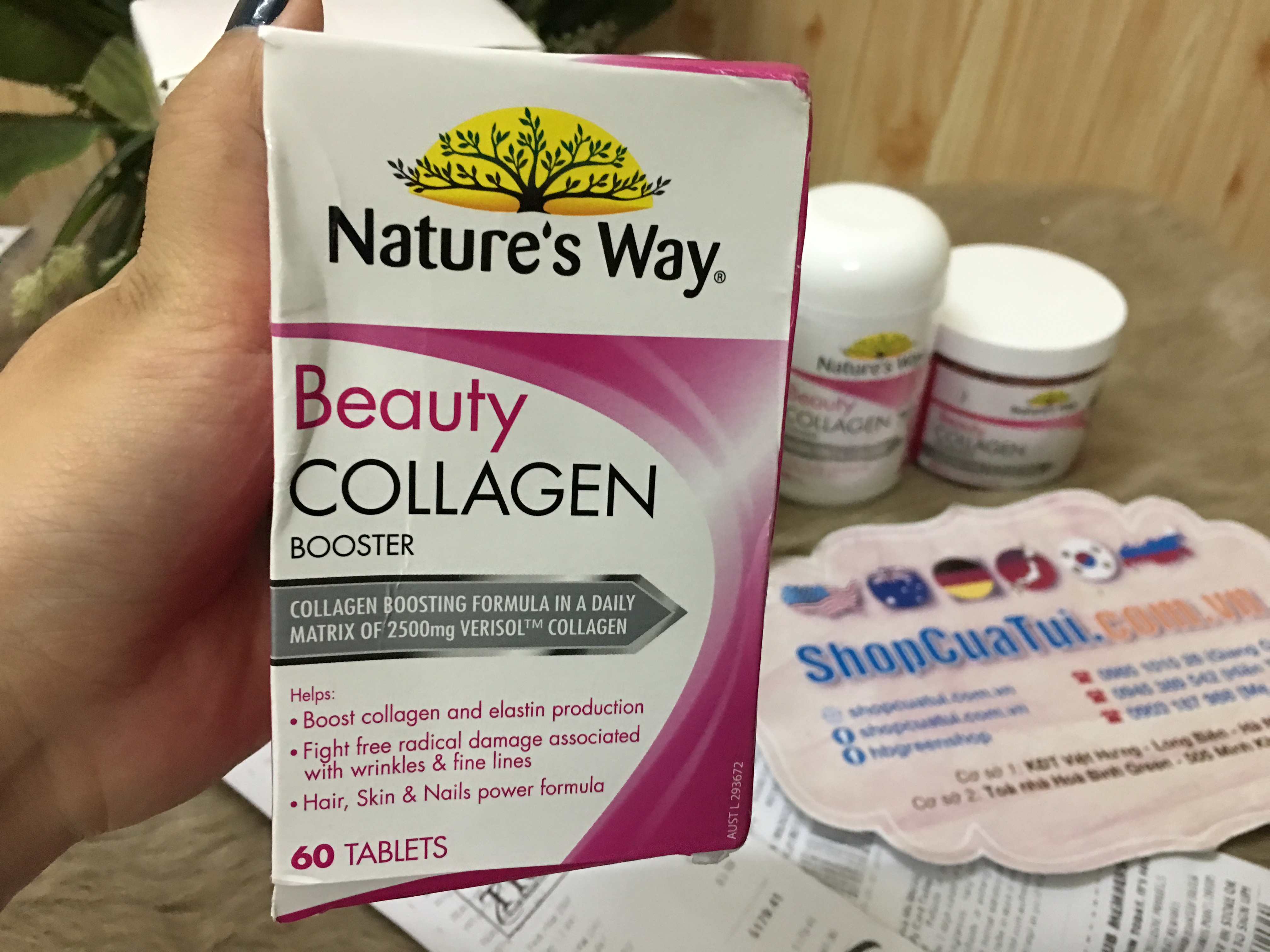 VIÊN UỐNG COLLAGEN LÀM ĐẸP DA, MÓNG, TÓC - NATURE WAY BEAUTY COLLAGEN 60 VIÊN