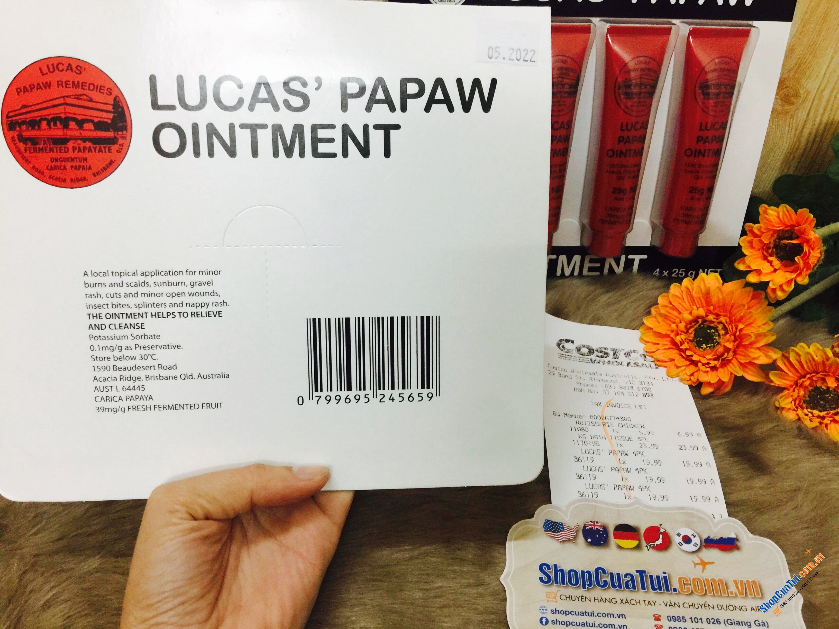 Kem đa năng chiết suất đu đủ Lucas Papaw Ointment 25g - làm mềm da, mang đến sự mịn màng cho những vùng bong tróc, làm lớp lót trang điểm, giữ nếp tóc, phòng tránh viêm da...