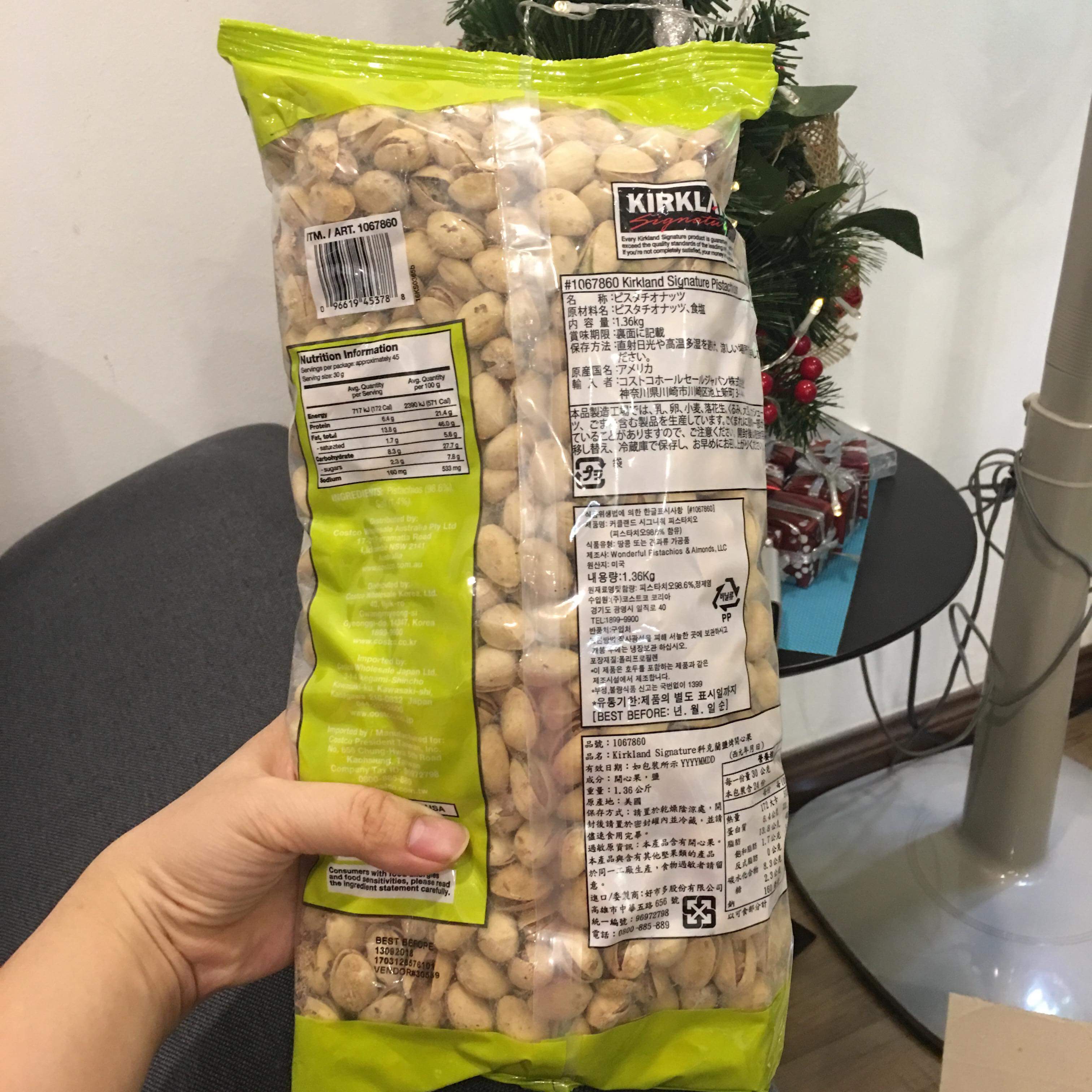 Hạt dẻ cười pistachios 1,36kg Úc 