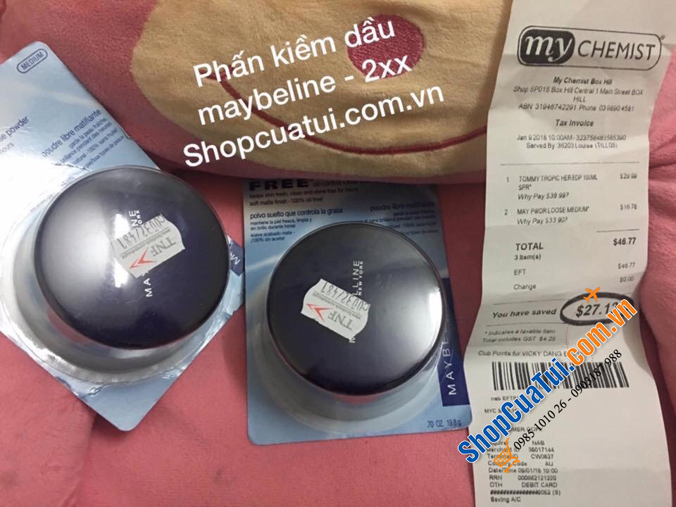 Phấn phủ khoáng kiềm dầu Maybelline Shine Free – Loose Oil-Control Loose Powder
