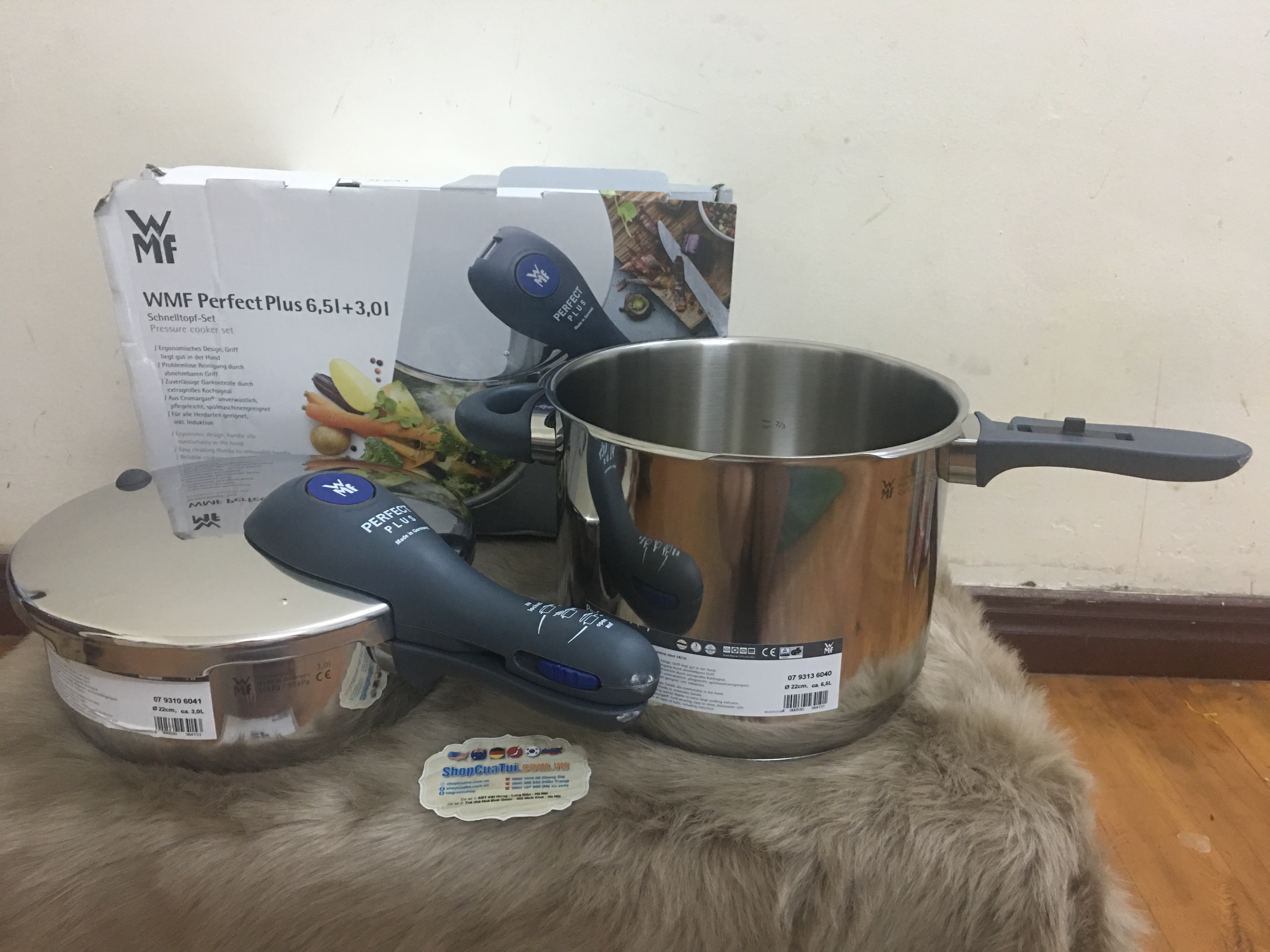 Set nồi áp suất WMF Perfect Plus 6,5l và 3l 