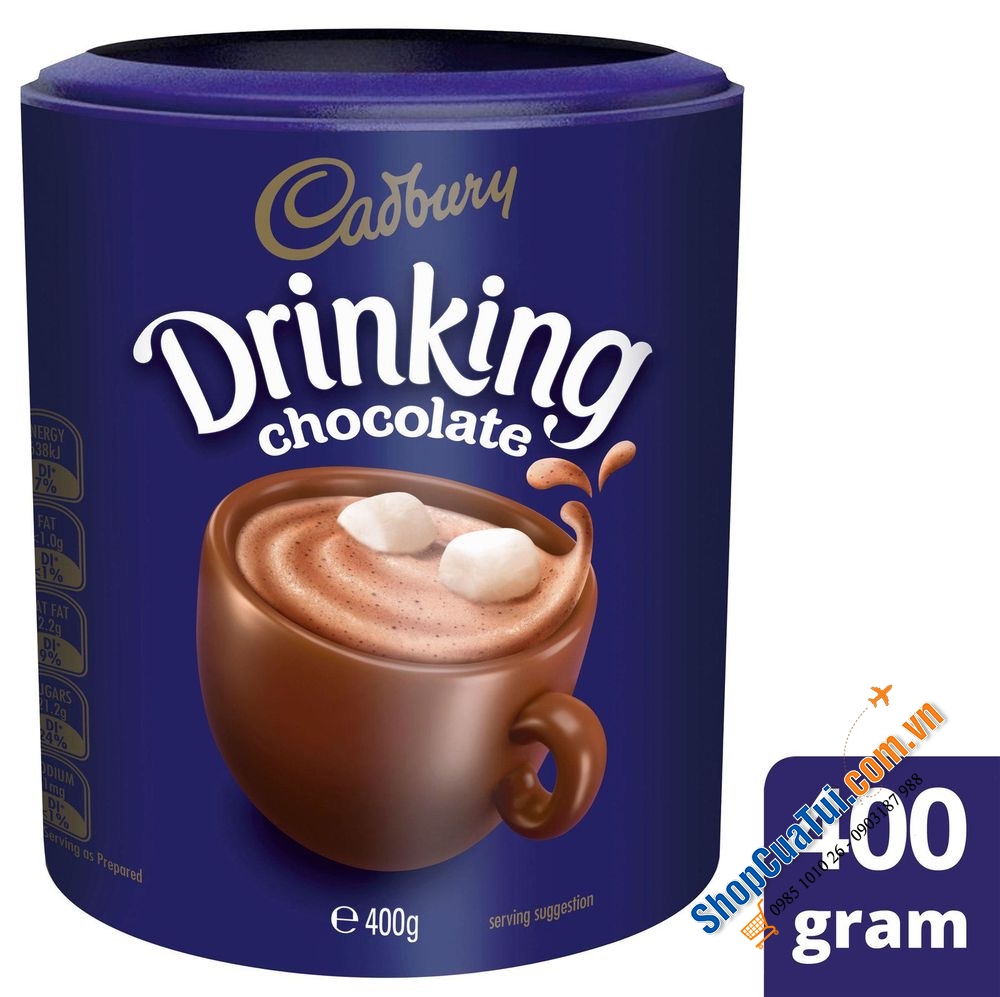 Cadbury Dringking Chocolate  - Socola dạng bột uống liền 400g