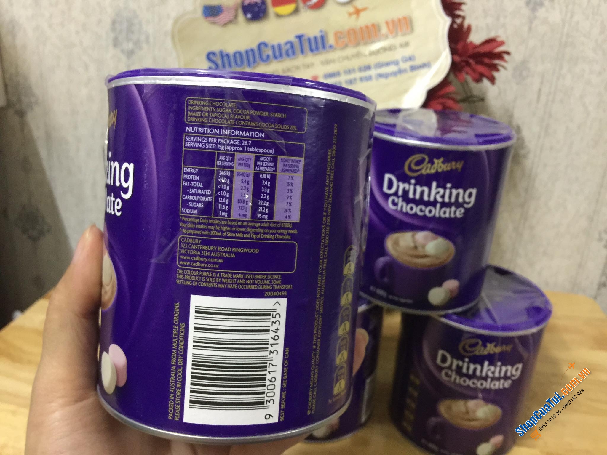 Cadbury Dringking Chocolate  - Socola dạng bột uống liền 400g