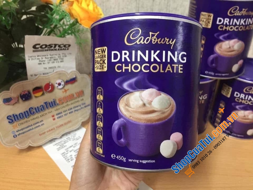 Cadbury Dringking Chocolate  - Socola dạng bột uống liền 400g