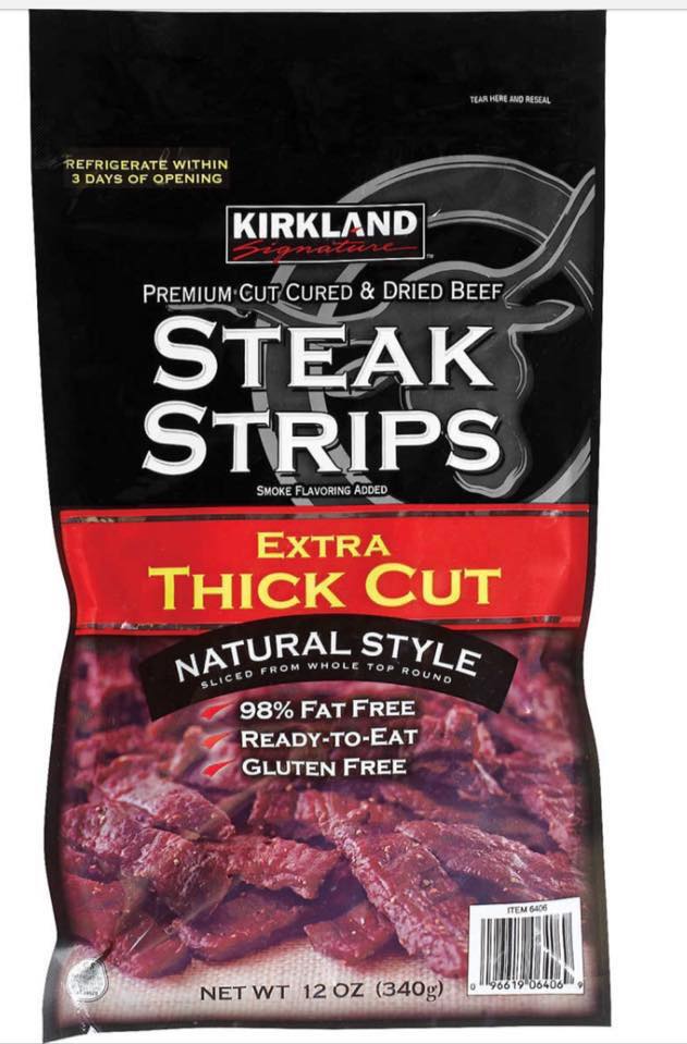 Thịt Bò khô Kirkland Signature™ Steak Strips Extra Thick Cut (12oz-340g)