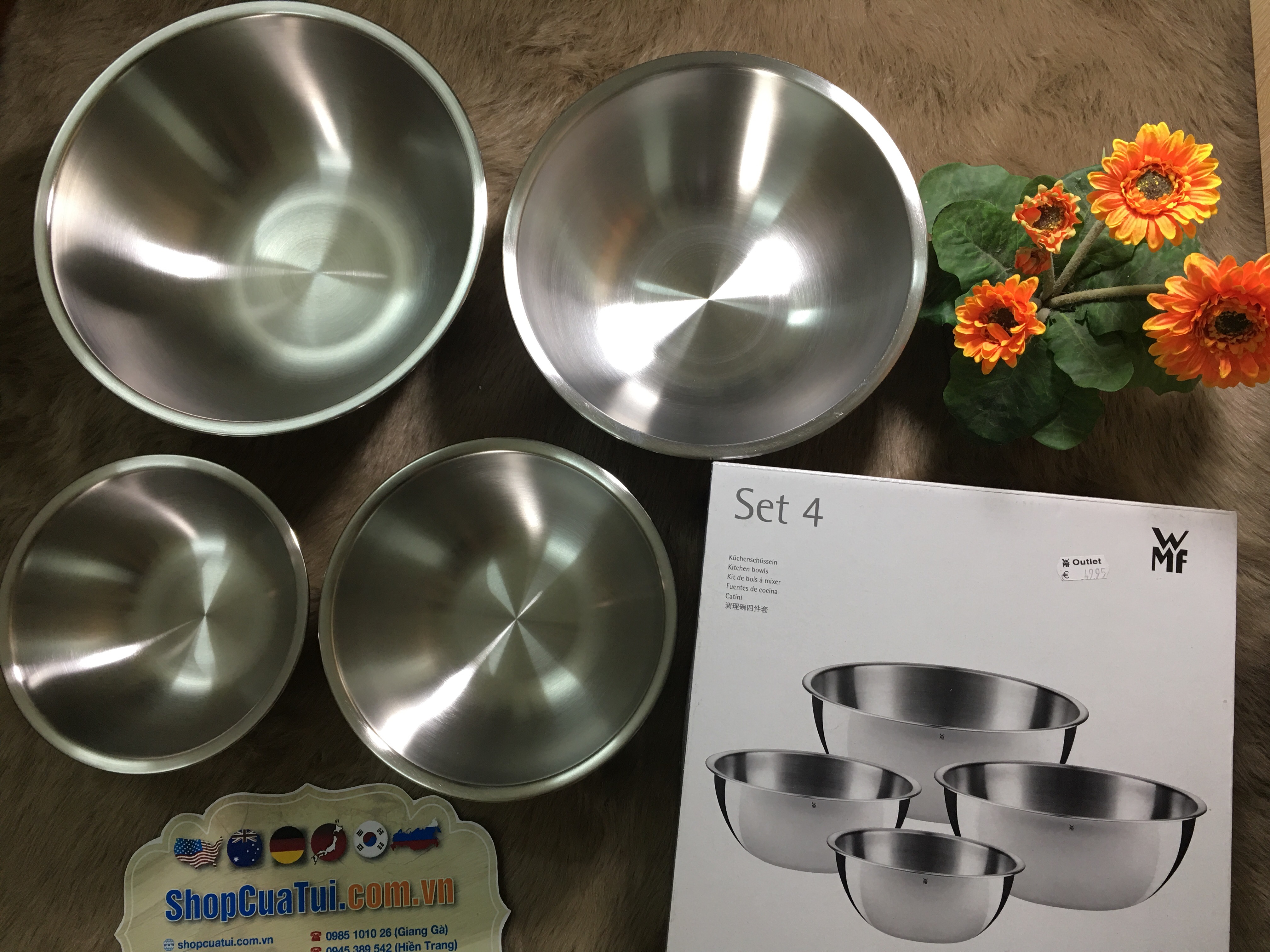 BỘ 4 ÂU TRỘN -  BỘ ÂU WMF GOURMET 4 CHIẾC