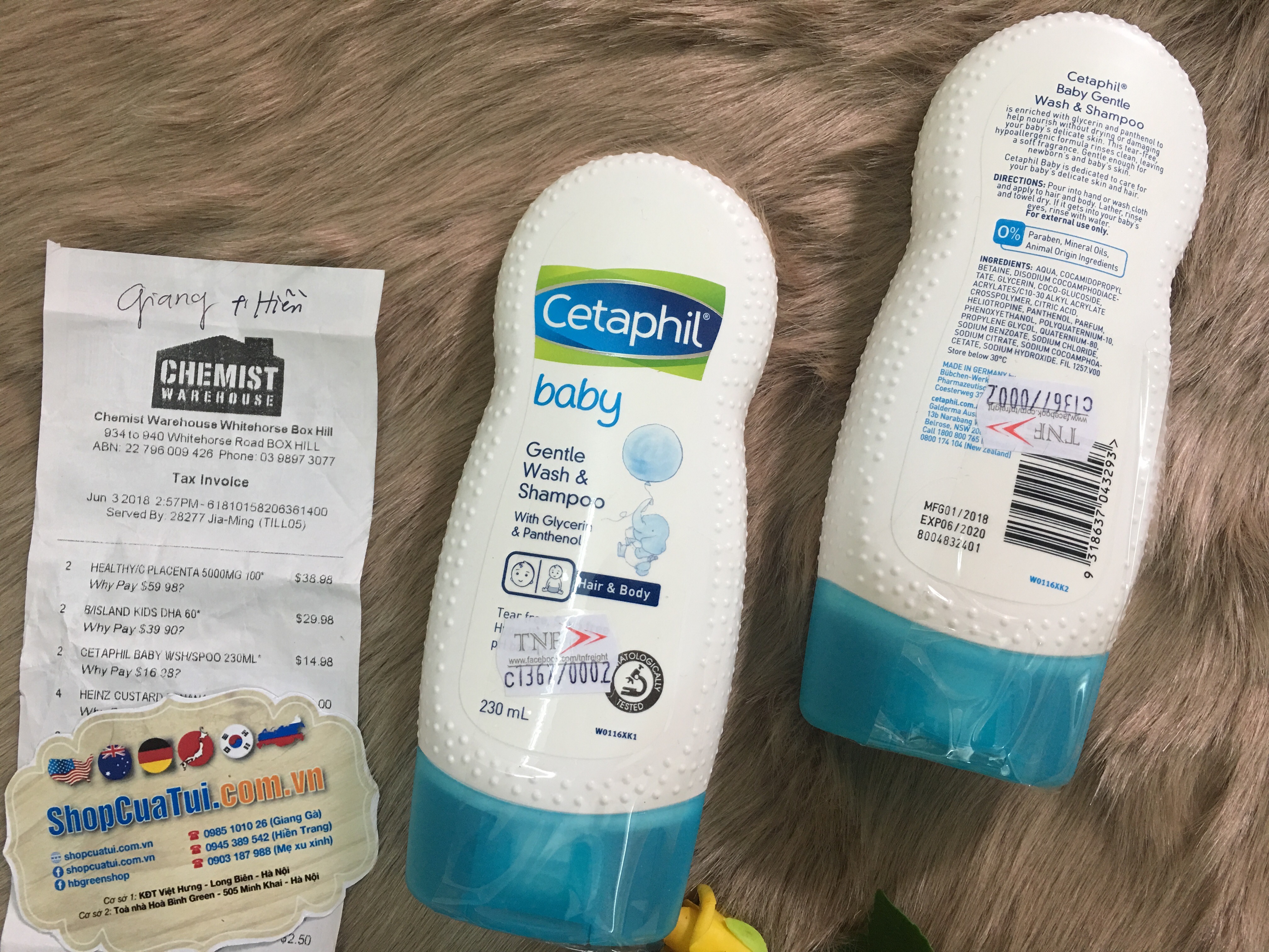 Sữa Tắm Gội Toàn Thân Cho Bé Cetaphil Baby Gentle Wash & Shampoo 230ml Úc