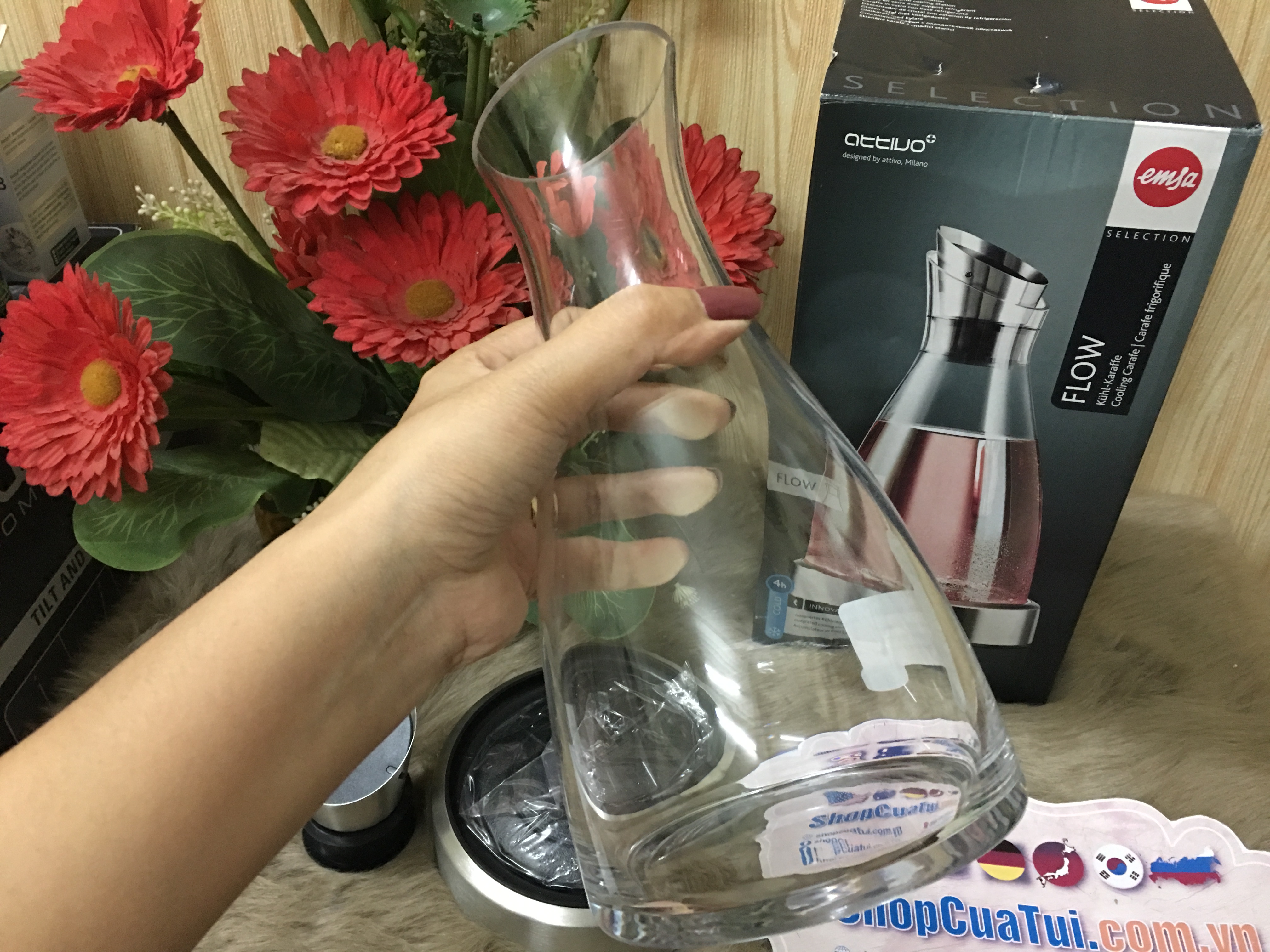 BÌNH GIỮ LẠNH EMSA 1 LÍT - GIỮ LẠNH đồ uống SUỐT 4h LIÊN TỤC mà không cần tủ lạnh